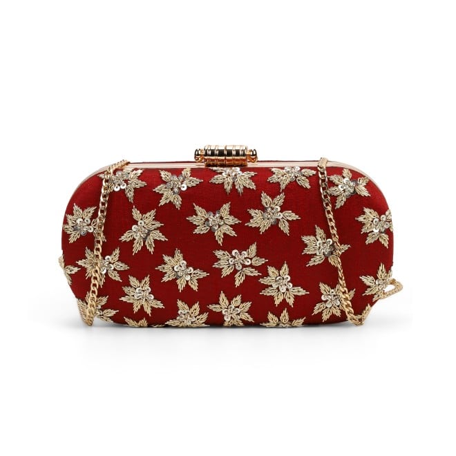 Mochi Women Maroon Clutch (SKU: 38-225-44-10)