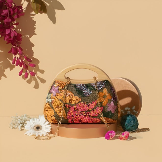 Mochi Women Orange Evening Bag