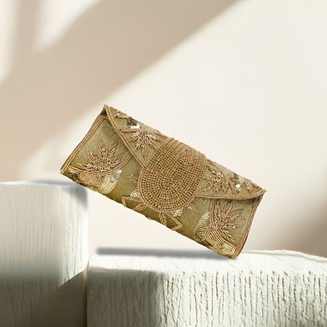 Mochi Women Antic-gold Clutch