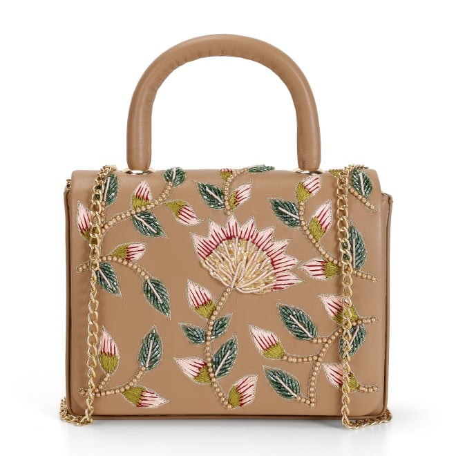 Mochi Women Beige Evening Bag