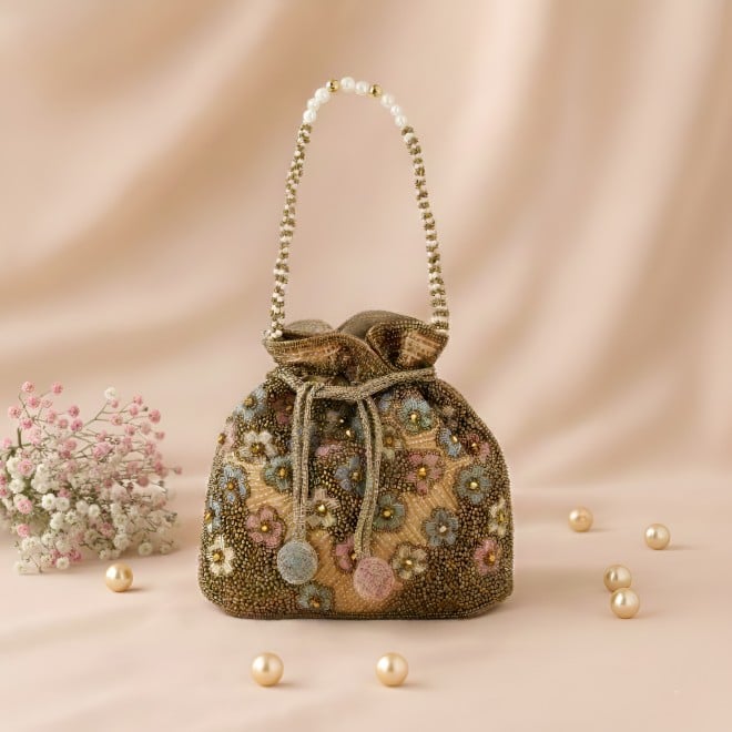 Mochi Women Antic-gold Potlis