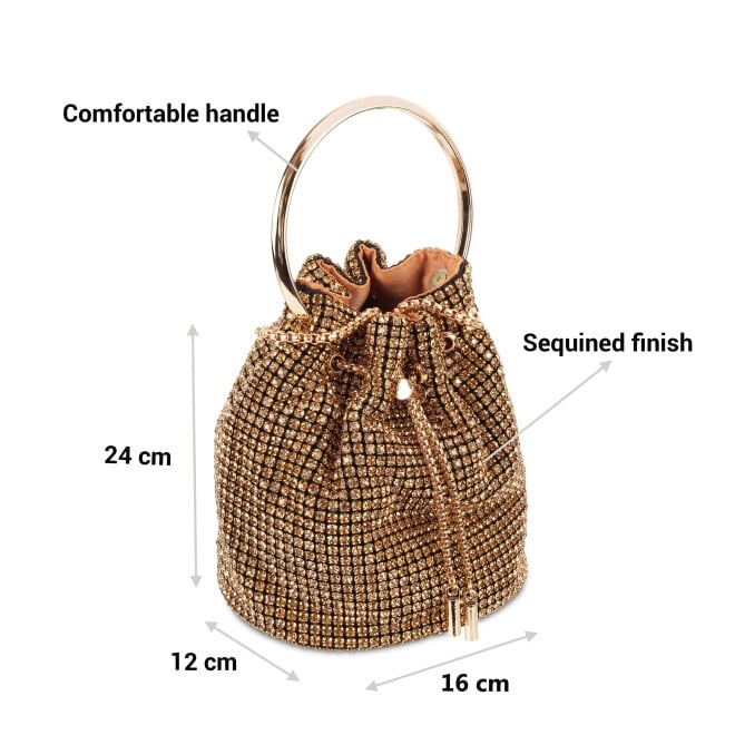 Mochi Women Gold Hand Bags Potlis (SKU: 38-48-15-10)