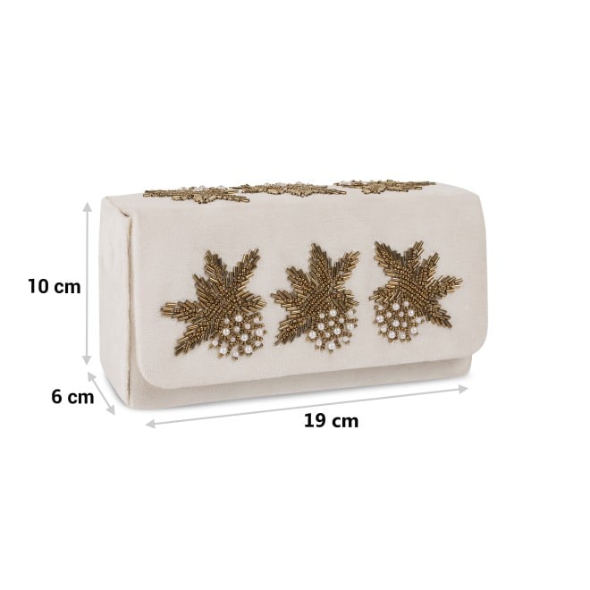 Mochi Women Off-White Womens Bags Box Clutch (SKU: 38-5421-66-10)