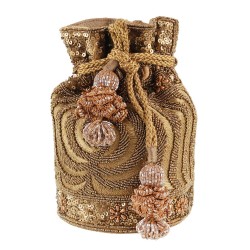 Mochi Antique-Gold Womens Bags Potlis