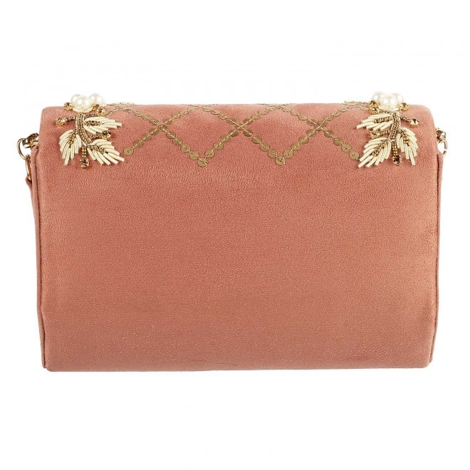Mochi Women Peach  Flap Clutch (SKU: 38-6616-80-10)