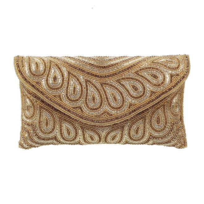 Mochi Gold Hand Bags Envelope Clutch