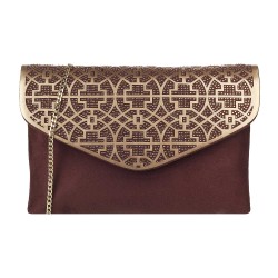 Mochi Brown Hand Bags Envelope Clutch