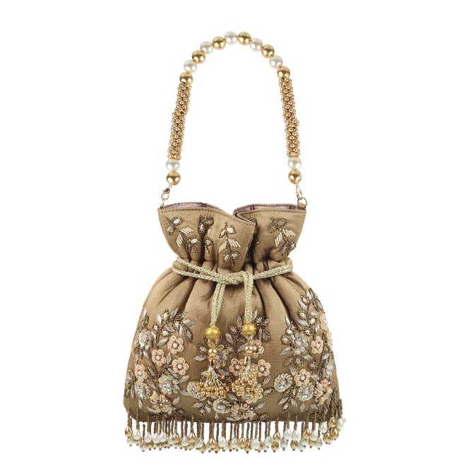 Mochi Antique-Gold Hand Bags Potlis