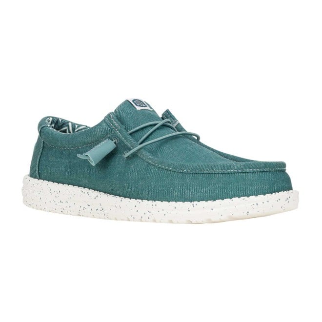 HEYDUDE Men Green-suede Casual Sneakers (SKU: 397-40700-36-9)