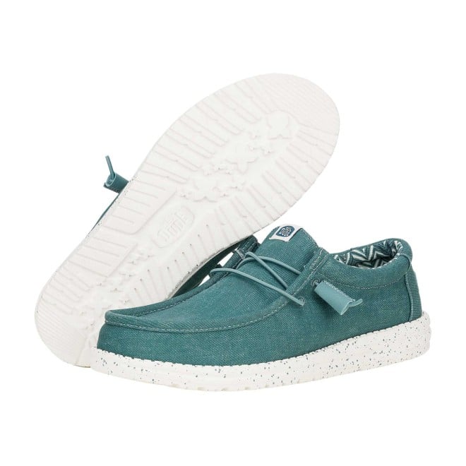 HEYDUDE Men Green-suede Casual Sneakers (SKU: 397-40700-36-9)