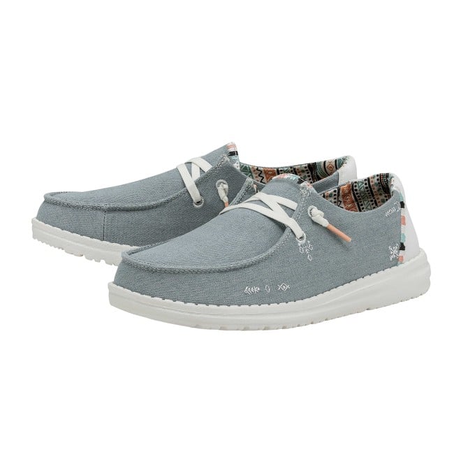 HEYDUDE Women Light-blue Casual Sneakers (SKU: 398-40054-32-7)