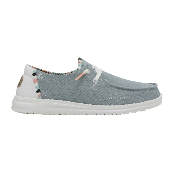 HEYDUDE Women Light-blue Casual Sneakers (SKU: 398-40054-32-7)