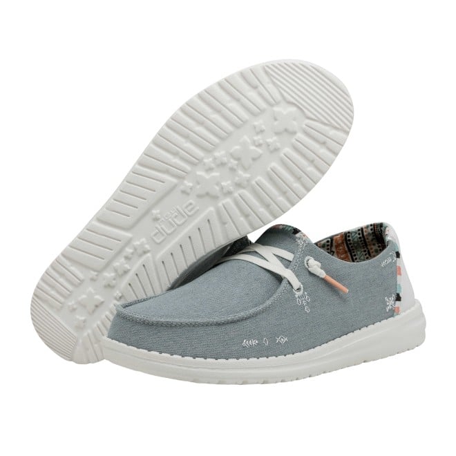 HEYDUDE Women Light-blue Casual Sneakers (SKU: 398-40054-32-7)