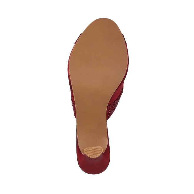 Mochi Women Maroon Casual Slip Ons (SKU: 40-113-44-36)