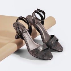 Women Gun-Metal Party Sandals