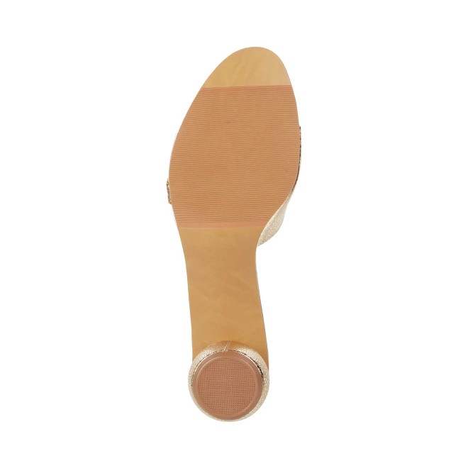 Mochi Women Gold Party Slip Ons (SKU: 40-179-15-36)