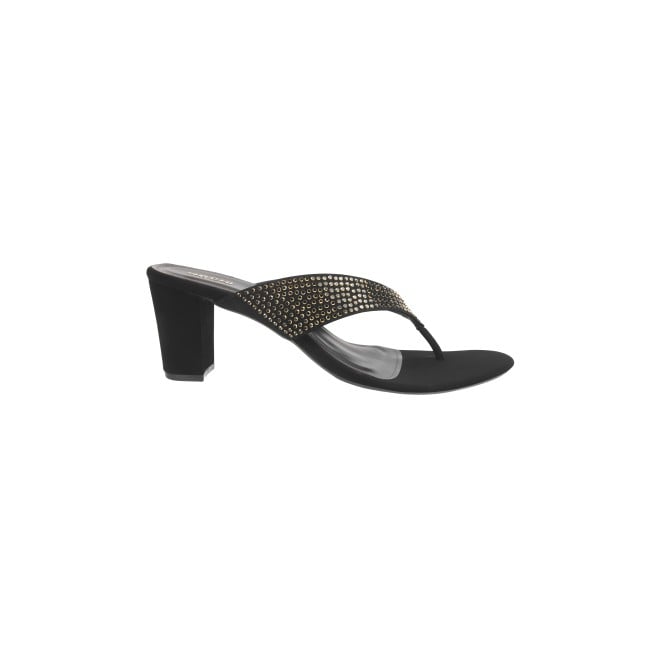 Mochi Women Black Party Slip Ons (SKU: 40-183-11-36)