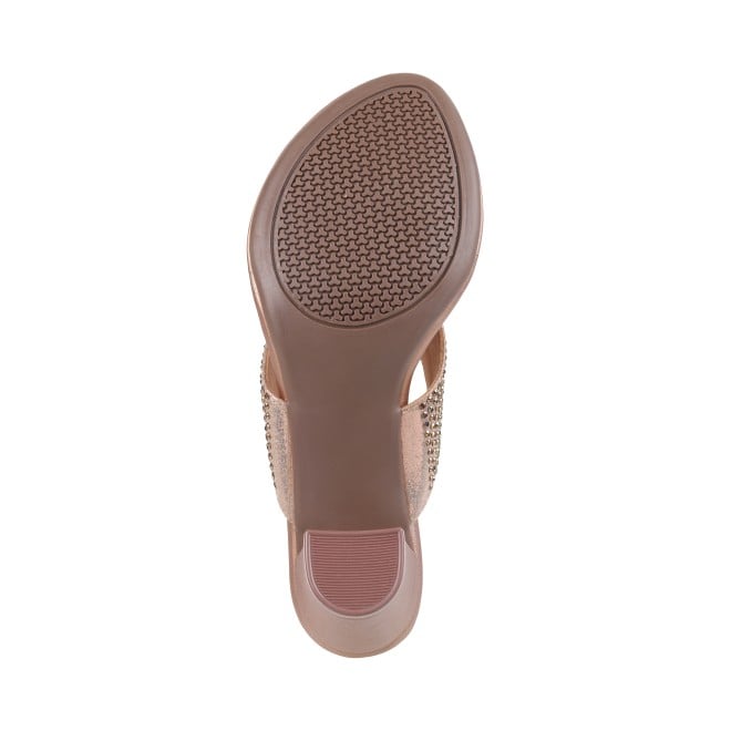 Mochi Women Rose-gold Party Slip Ons (SKU: 40-183-52-36)