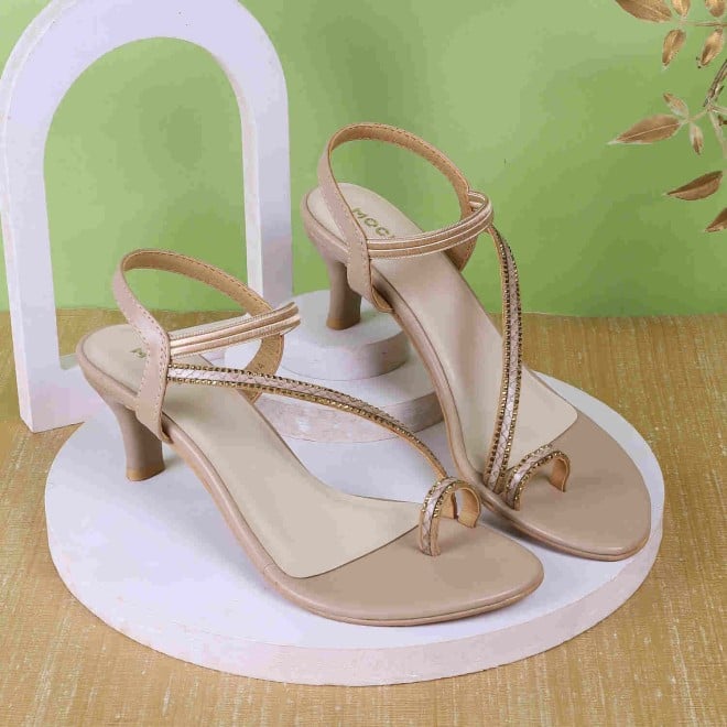 Mochi Women Beige Formal Sandals (SKU: 40-186-20-36)