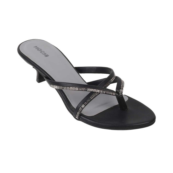 Mochi Women Black Party Slip Ons (SKU: 40-197-11-36)