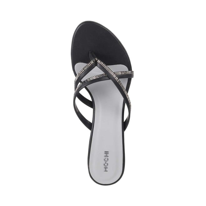 Mochi Women Black Party Slip Ons (SKU: 40-197-11-36)