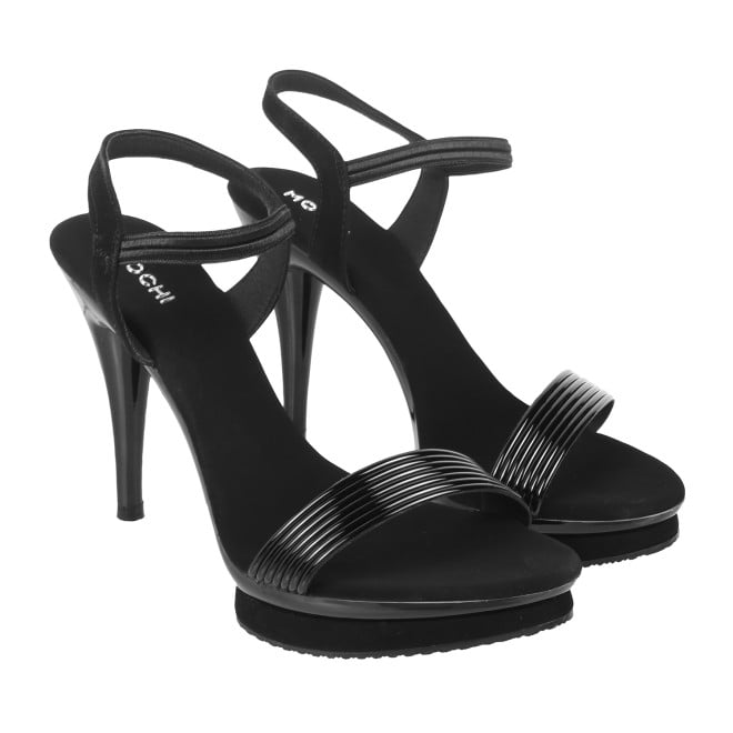 Mochi Women Black Party Sandals