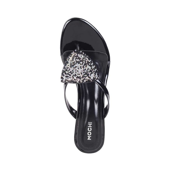 Mochi Women Black Party Slip Ons (SKU: 40-209-11-36)