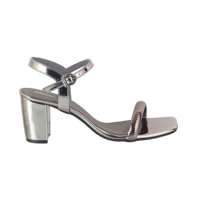 Mochi Women Gun-Metal Party Sandals (SKU: 40-210-29-37)