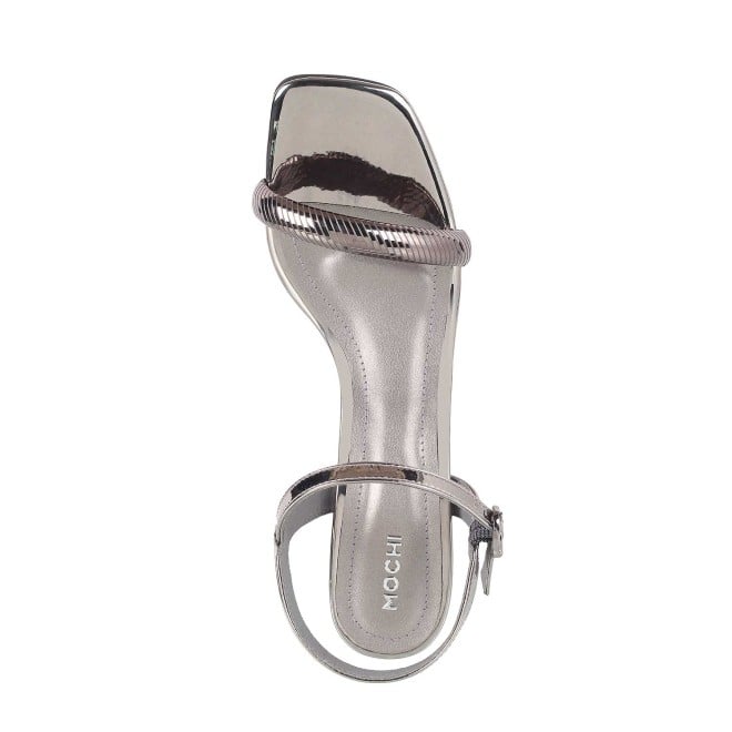 Mochi Women Gun-Metal Party Sandals (SKU: 40-210-29-37)