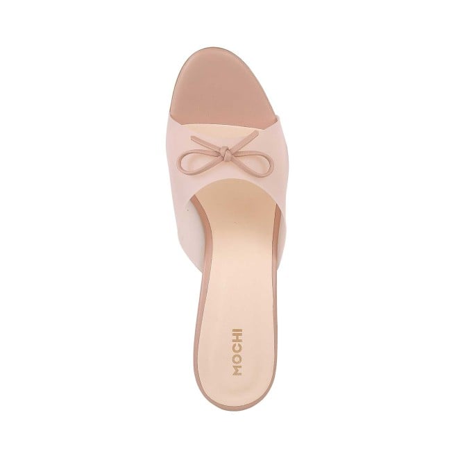 Mochi Women Peach Casual Slip Ons (SKU: 40-217-80-36)