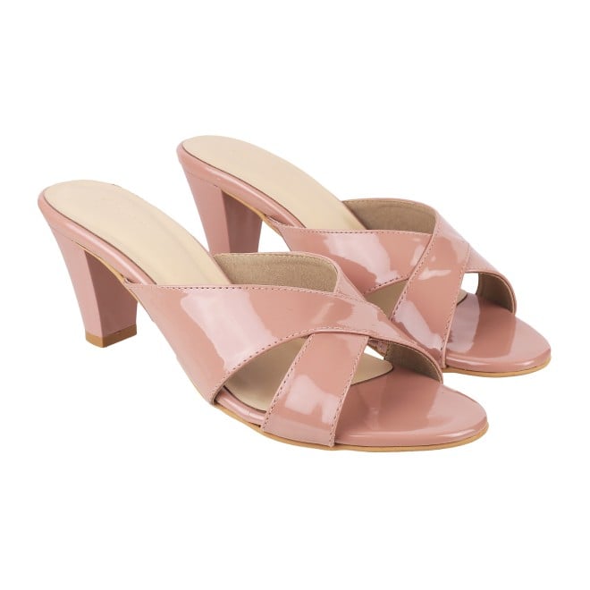 Mochi Women Pink Casual Mules