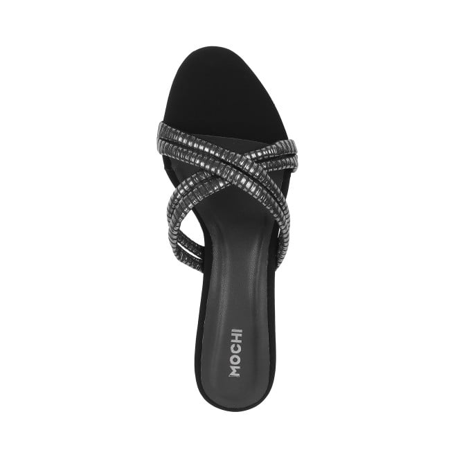 Mochi Women Black Party Slip Ons (SKU: 40-238-11-36)