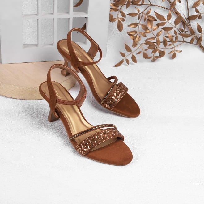 Mochi Women Antique-Gold Casual Sandals