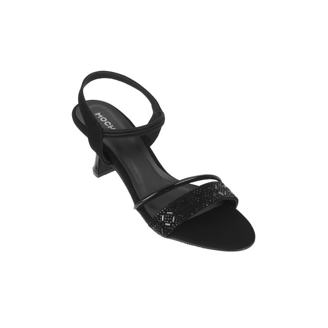 Mochi Women Black Casual Sandals