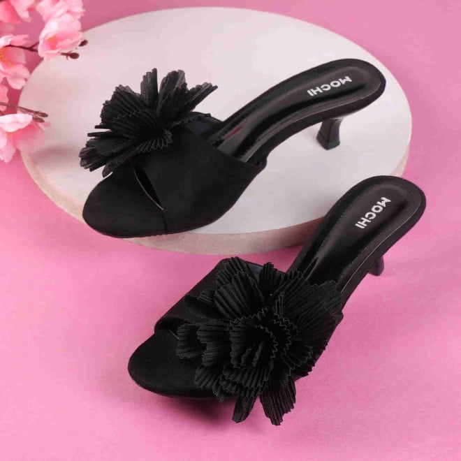 Mochi Women Black Casual Mules (SKU: 40-241-11-36)