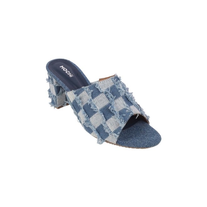 Mochi Women Blue Casual Mules (SKU: 40-242-45-36)