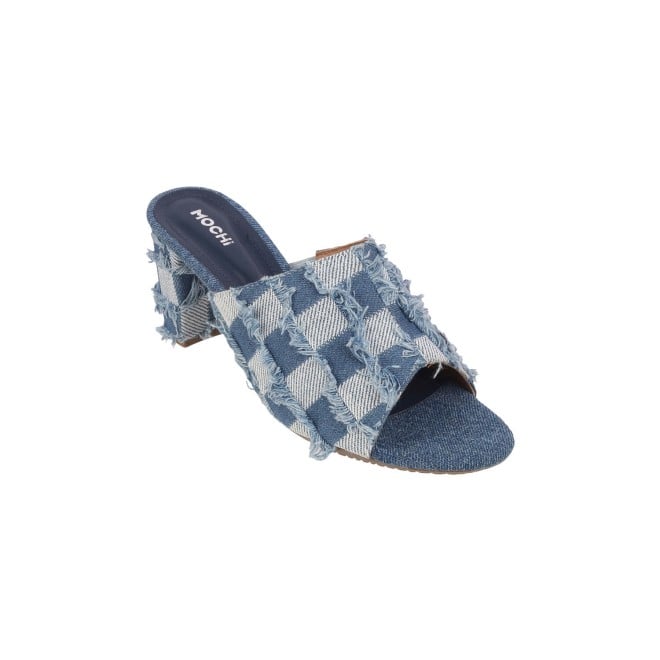 Mochi Women Blue Casual Mules (SKU: 40-242-45-37)