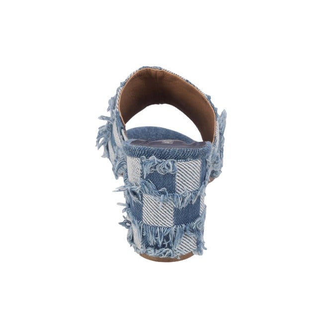 Mochi Women Blue Casual Mules (SKU: 40-242-45-40)