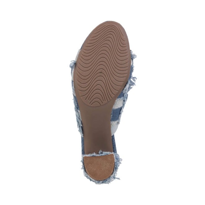 Mochi Women Blue Casual Mules (SKU: 40-242-45-40)