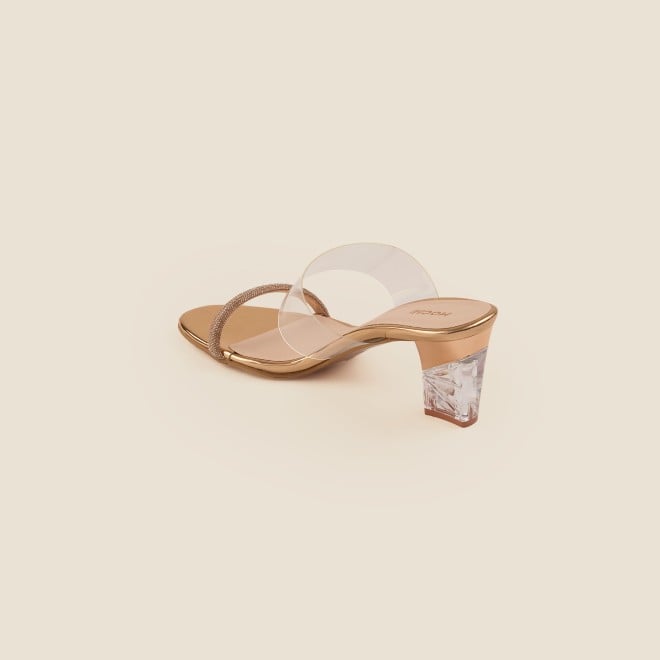 Mochi Women Rose-Gold Party Sandals (SKU: 40-2475-52-36)