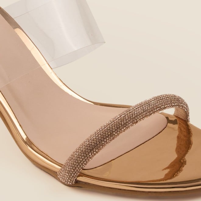Mochi Women Rose-Gold Party Sandals (SKU: 40-2475-52-36)