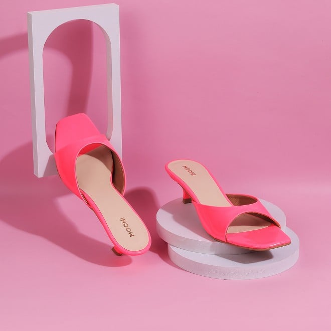 Mochi Women Pink Casual Slides