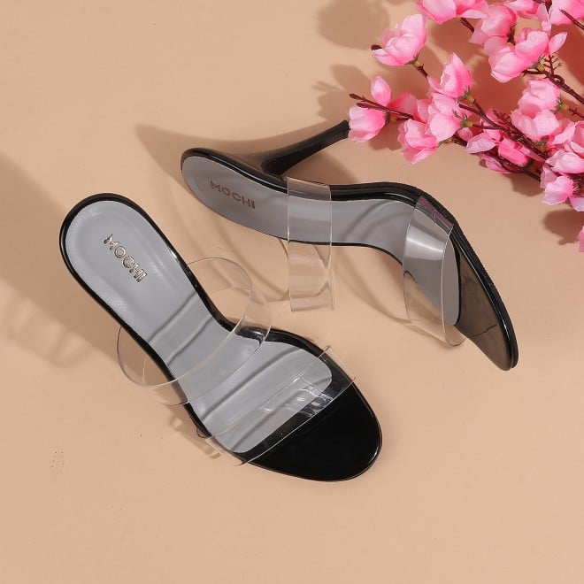 Mochi Women Black Casual Sandals