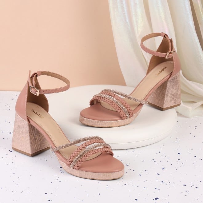 Mochi Women Peach Casual Sandals