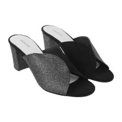 Women Black Casual Slip Ons