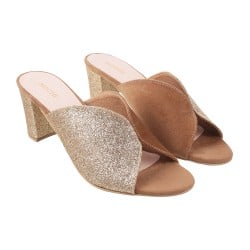 Women Gold Casual Slip Ons