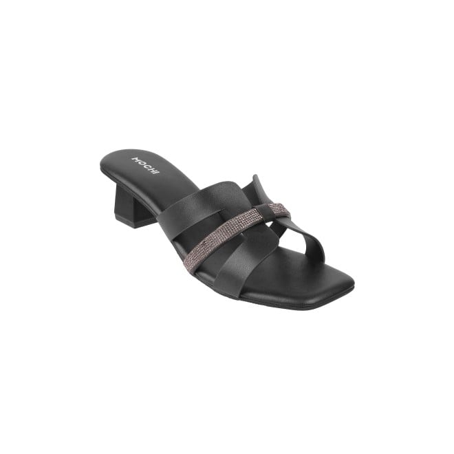 Mochi Women Black Casual Slip Ons (SKU: 40-276-11-37)