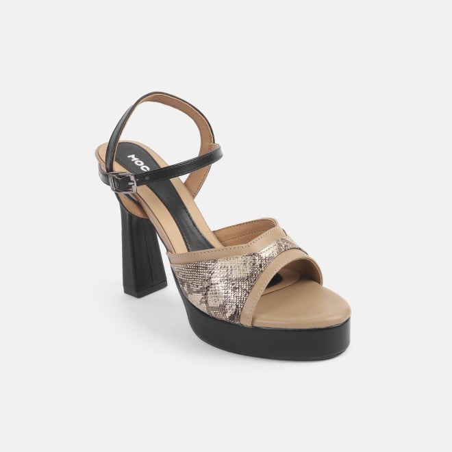 Mochi Women Black Party Sandals