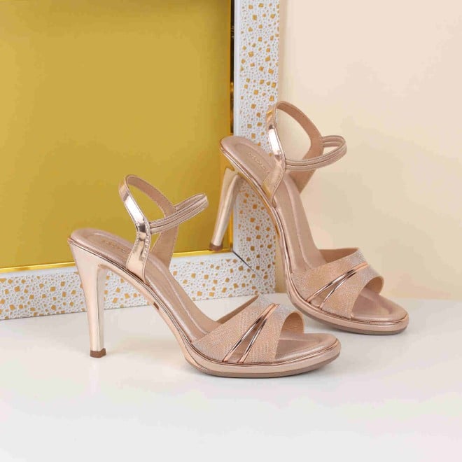 Mochi Women Rose-gold Party Sandals (SKU: 40-282-52-36)