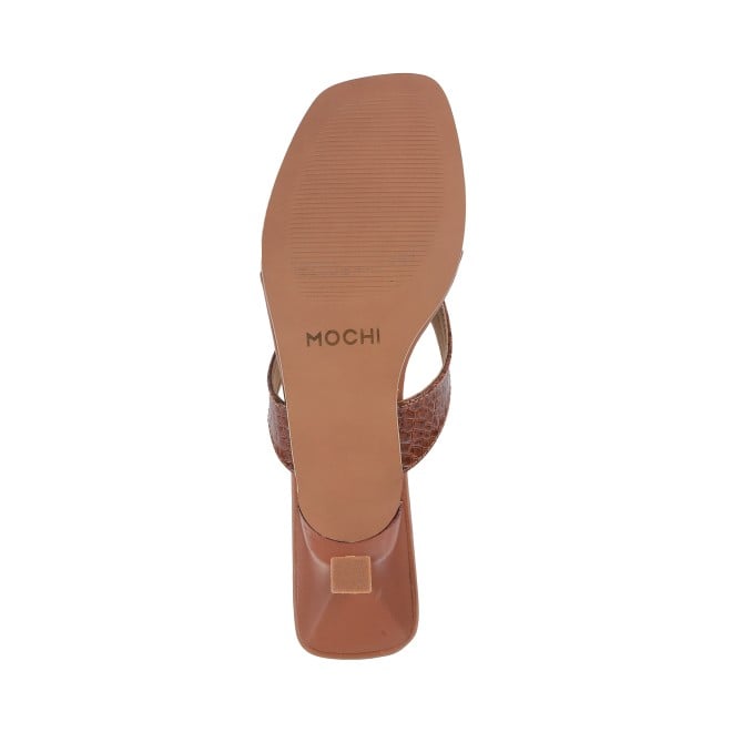 Mochi Women Brown Casual Slippers (SKU: 40-285-12-36)